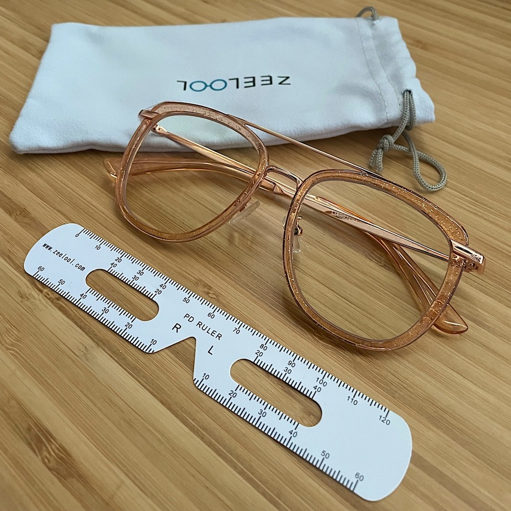 Rose gold blue light optical glasses